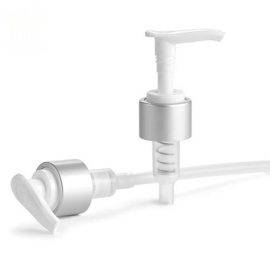 2cc white lotion pump with aluminum collar